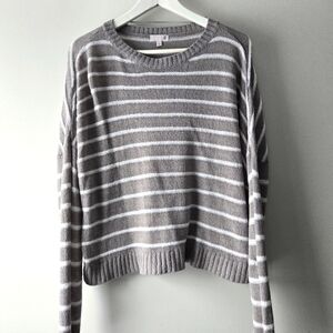 SO Women's Soft Acrylic Long Sleeve Striped Sweater XL